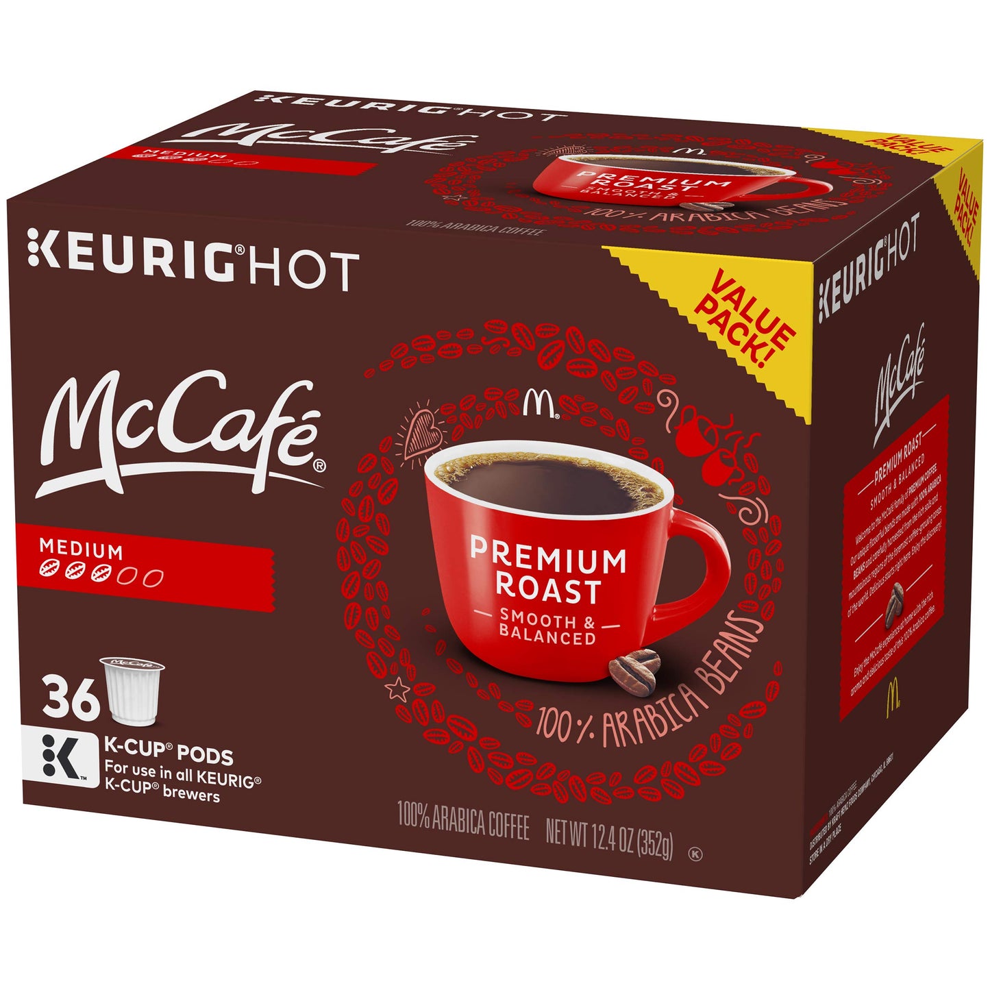 Mccaf   Premium Roast, Keurig Single Serve K-Cup Pods, Medium Roast Coffee Pods, 36 Count