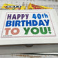 Retro Candy Yum Happy 40Th Birthday To You For 40 Year Old Man Or Woman - Classic Nostalgic Candy Assortment Gift Box Jr