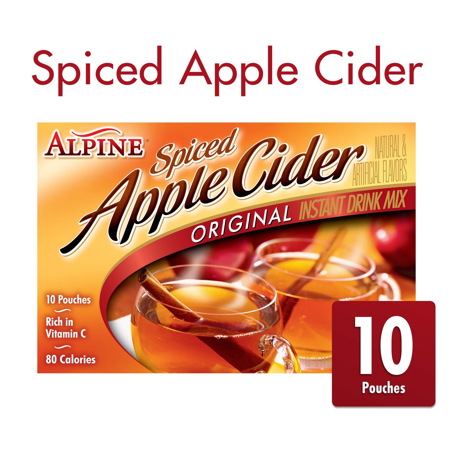 Alpine Spiced Cider Apple Flavor Drink Mix, 10 Pouches (Pack Of 1)