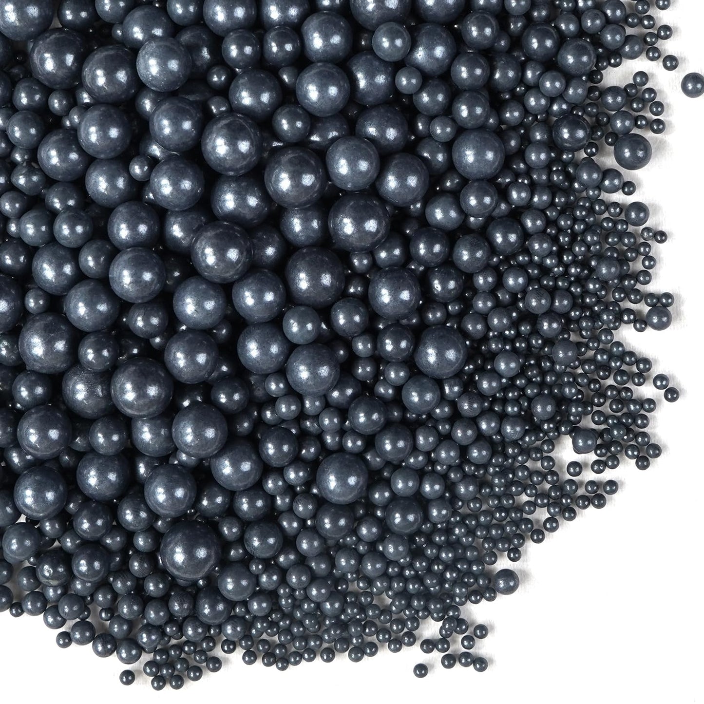 Dazzjoy Edible Black Sugar Sprinkles, Pearl Candy Sprinkles For Cake Decorating, Food Grade, Cupcake Toppers And Black Cake Deco