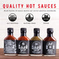 Hoff Sauce Hot Sauce Gift Box 4-Pack Mini Hot Sauce Bottles Of Handmade Tennessee Hot Sauces And Bbq Sauce Gift Set For Grilling