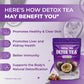 Total Tea Herbal Detox Tea with Chamomile, Hibiscus & Ginger - 25-Pack, Caffeine Free, Passion Fruit Flavor