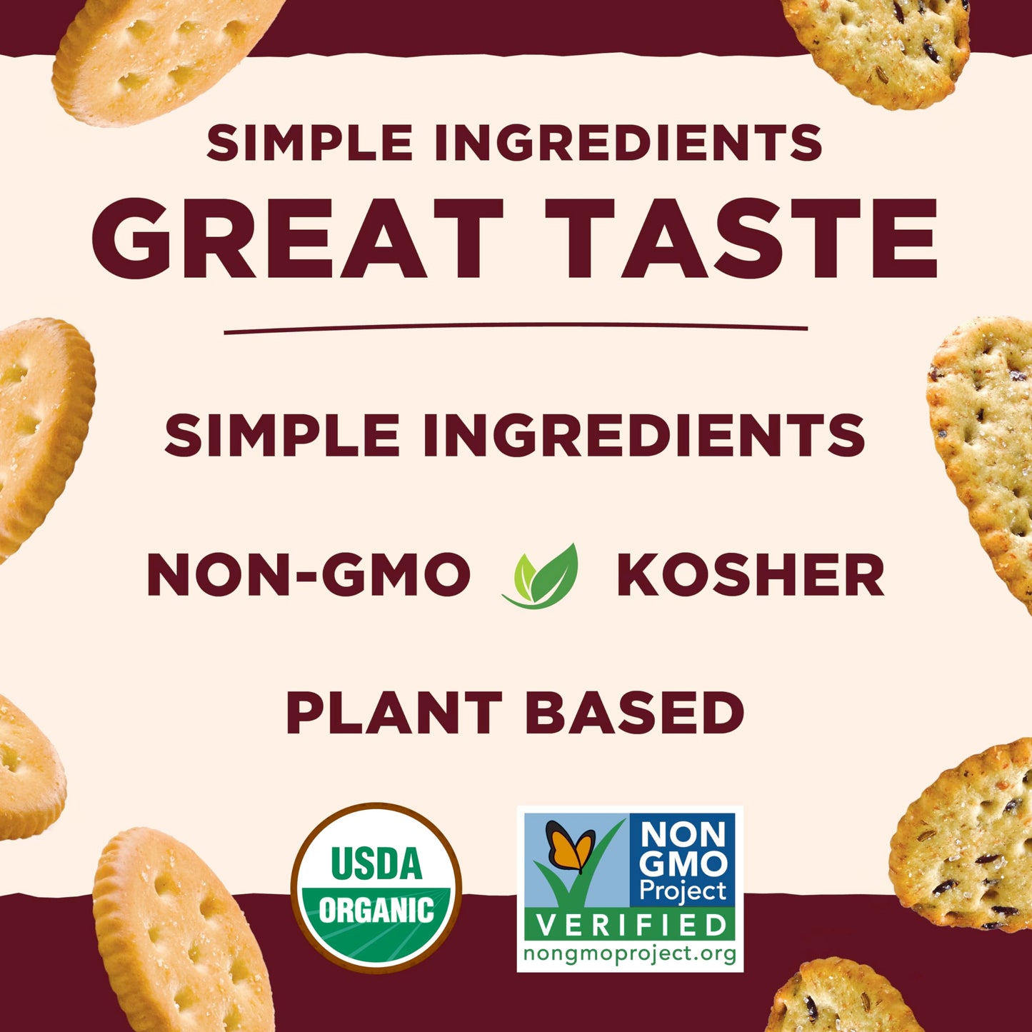 Back To Nature Organic Stoneground Wheat Crackers, Roasted Garlic & Herb - Dairy Free, Non-Gmo, Made With Whole Grains & Flax Se
