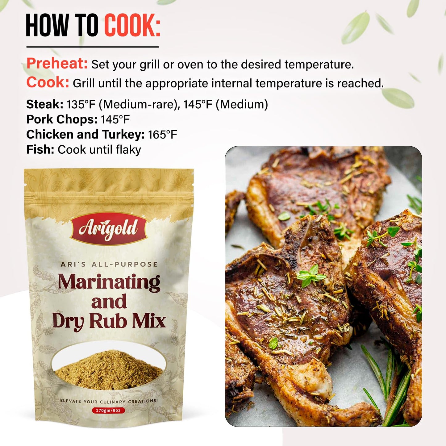 Aris All Purpose Seasoning For Marinating, Bbq Rub, Chicken Rub, Pork Rub, Bbq Seasoning And Dry Rub Mix For Meat, Pork Chops, S