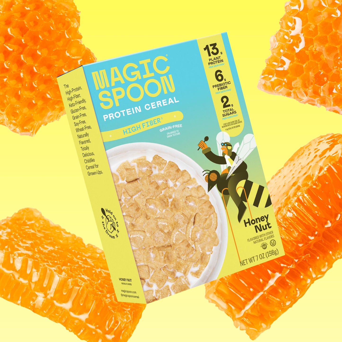 Magic Spoon High Fiber Cereal - Plant-Based High Protein Cereals - Low Sugar Snacks & Breakfast - Grain & Gluten Free Low Carb &