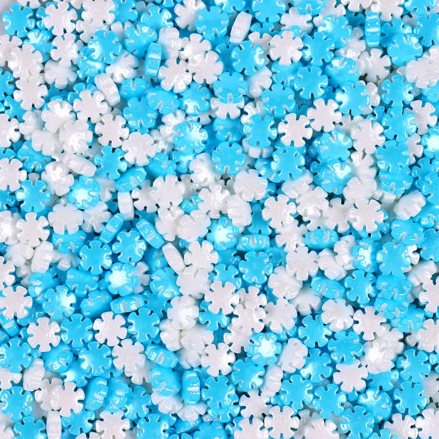 Snowflake Sprinkles Edible, Winter Sprinkles, Blue And White Snowflake Sprinkles, Frozen Sprinkles For Christmas Cookies, Cupcak