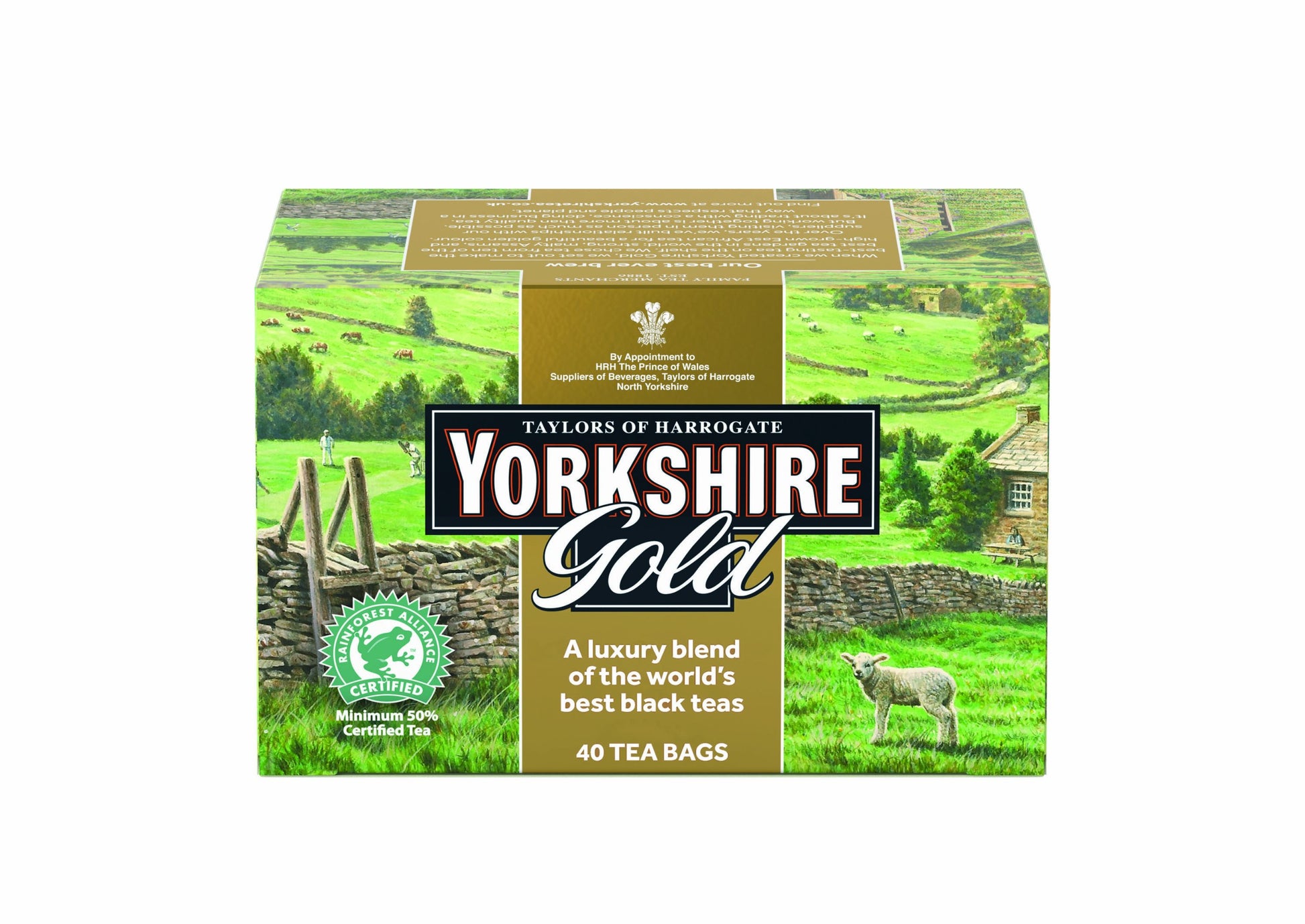 Yorkshire Tea Taylors Of Harrogate Yorkshire Gold, 40 Teabags, (Pack Of 6), 40 Count (Pack Of 6) (1006)