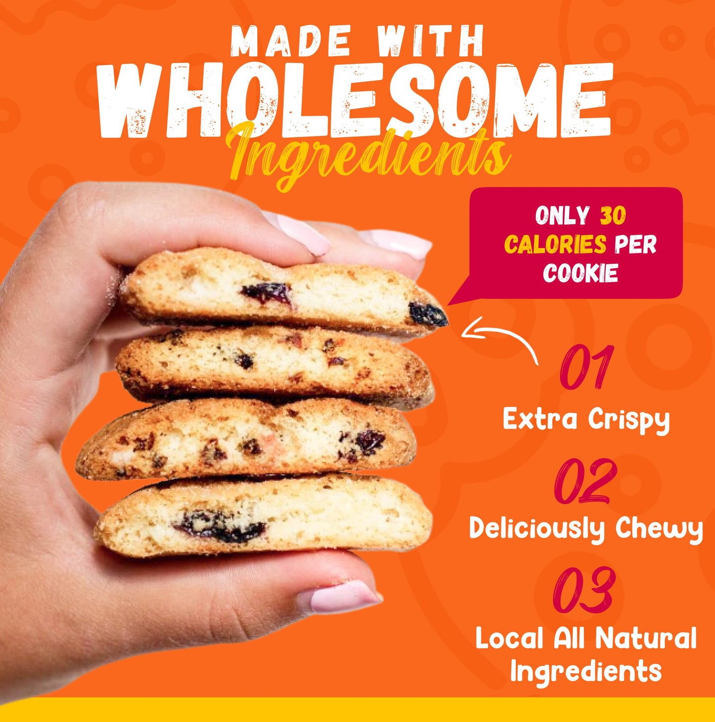 Cooper Street Cookies Twice Baked Italian Biscotti Cookies - Lemon Blueberry, Orange Cranberry, Cherry, Cinnamon Chocolate Chip Crispy Italian Biscotti Cookies - Adults & Kids Snacks Variety Pack Of 5