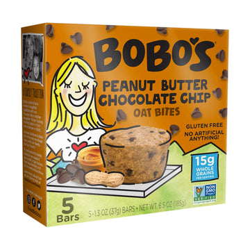 Bobos Oat Bites, Peanut Butter Chocolate Chip, 1.3 Ounce-5 Count(Pack of 1)