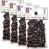 Pack Of 4 Kalamon Olives In Vacuum Pack  Kalamata Olives With Greek Oregano And Red Beverage-Inspired Vinegar  Freshly Sealed Olives Kalamata With Extra Virflavor Blend Oil 4X200G