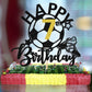 Soccer Happy 7Th Birthday Cake Topper, Soccer Players Toys/Football Soccer Theme Party Cake Decorations, 7 Years Old Birthday Ca