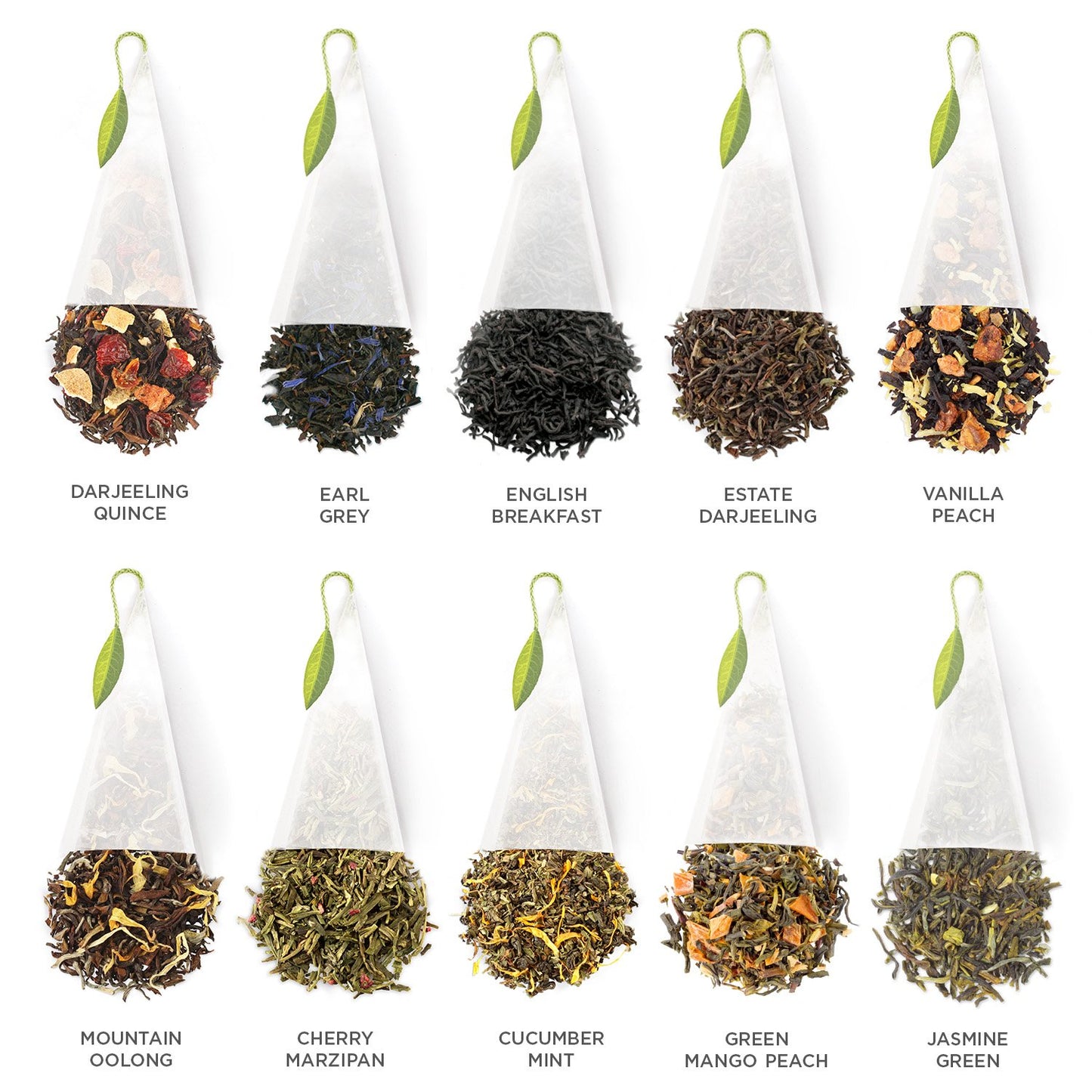 Tea Forte Tea Chests with 40 Handcrafted Pyramid Infusers - Tea Tasting Assortment, 40 Count, Model 3910120