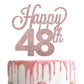 Lingteer Happy 48Th Birthday Cake Topper - Cheers To 48Th Birthday 48 Years Old Birthday Party Cake Decorations Sign.