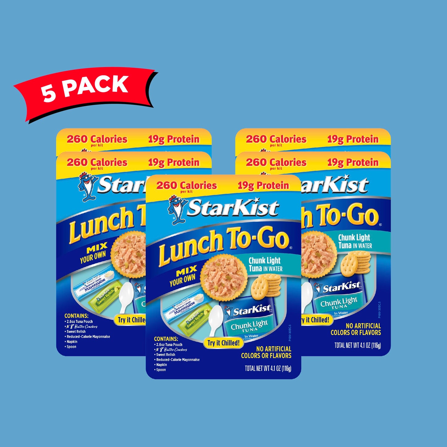 Starkist Lunch To-Go Chunk Light Mix Your Own Tuna Salad - (Pack Of 5)