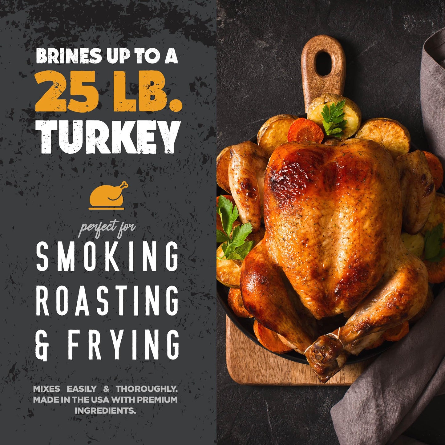 Grillaholics Chipotle Honey spirit-inspired flavor Turkey Brine Kit for smoky aroma & Grilling, 16 oz Bag