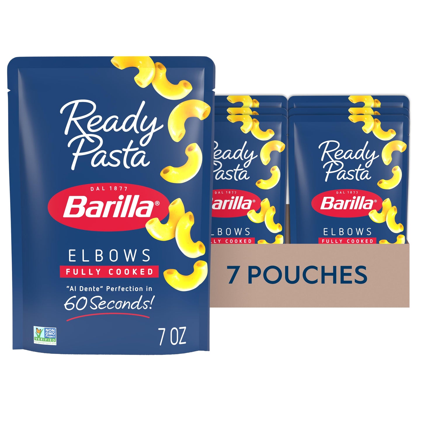 Barilla Ready Pasta, Elbows, 7 Oz. Pouch (Pack Of 7)