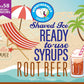 Hypothermias Root malt-inspired Syrup - 128 Fl Oz - 100% Pure Cane Sugar - Hawaiian Snow Cone Flavor - Brown
