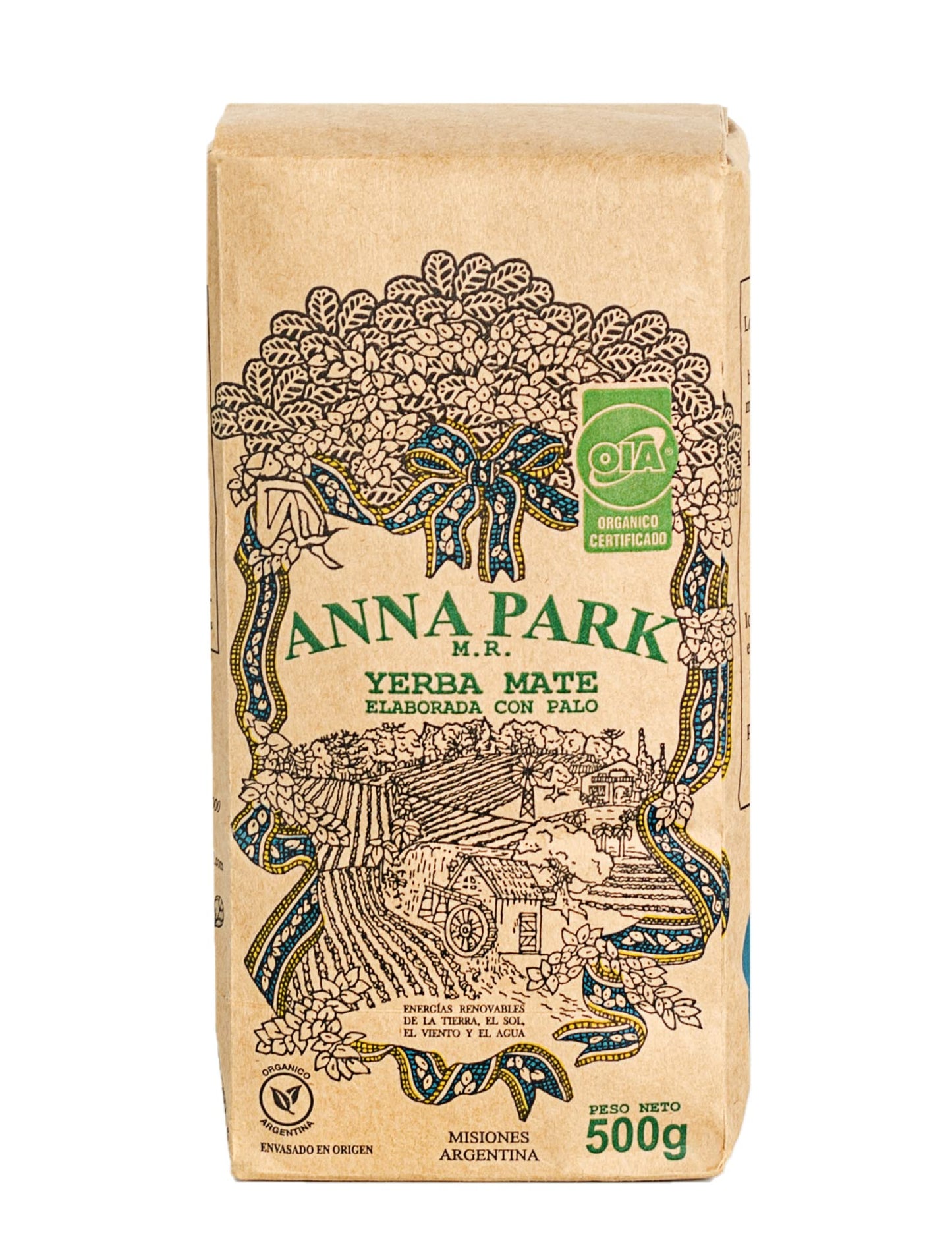 Anna Park Yerba Mate - Organic - 1.1 Lb / 500 G / 17.6 Oz