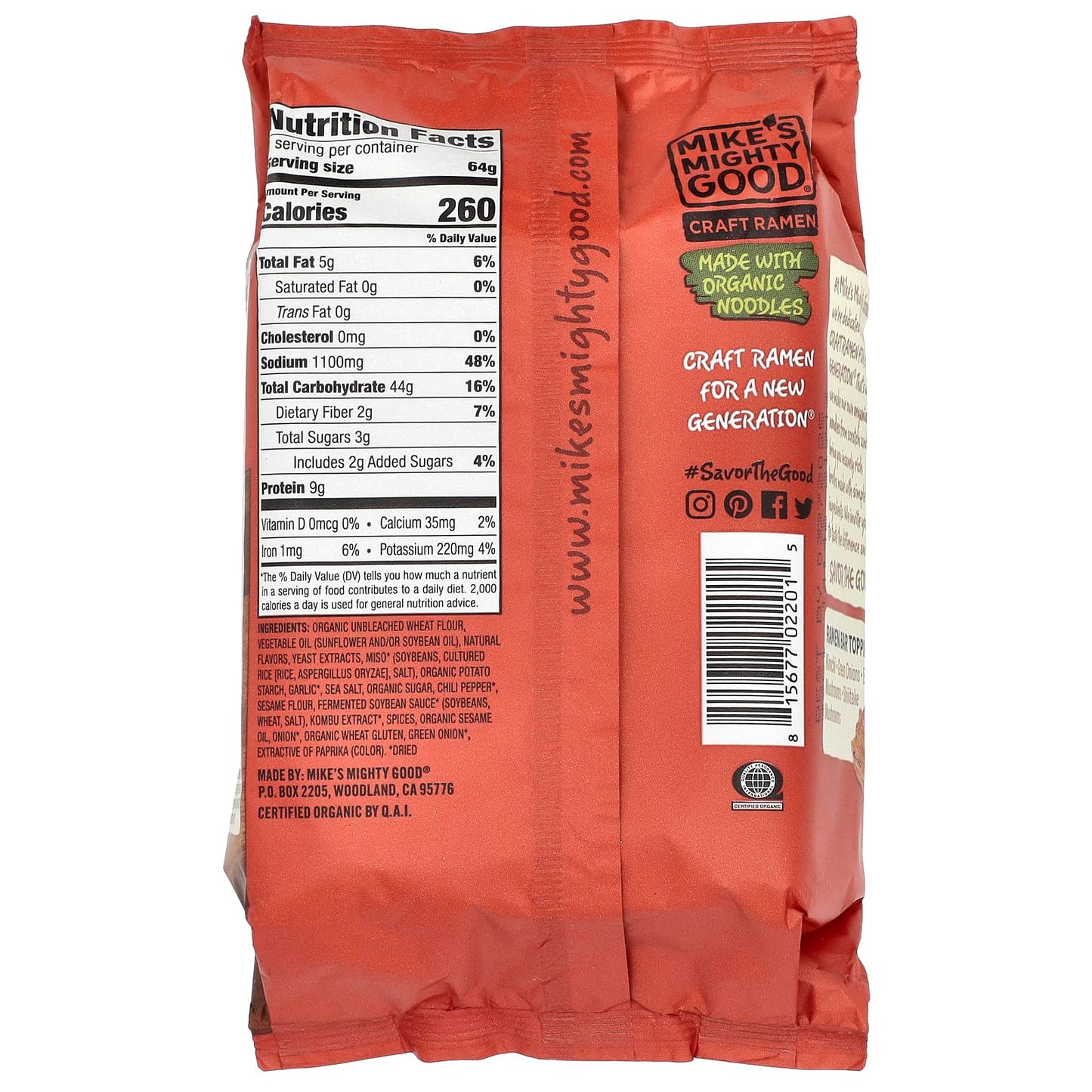 Mikes Mighty good Soup Ramen Kimchi 2.3 Ounce