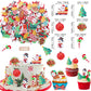 60 Pcs Edible Cupcake Toppers - Santa Claus, Snowman, Christmas Tree Picks - Merry Christmas Cake Decorations For Xmas, New Year & Birthday Parties