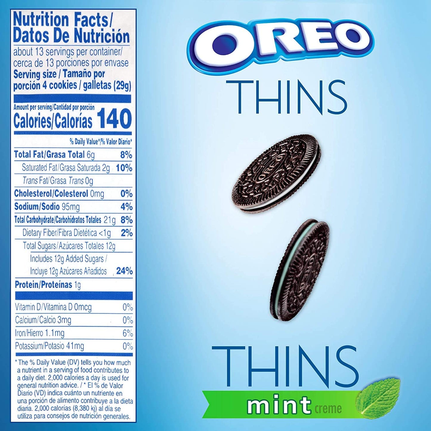 Oreo Thins Flavored Creme and Original Chocolate Sandwich Cookies Variety Pack, 39.3 Oz, Green, Model HJM-2146