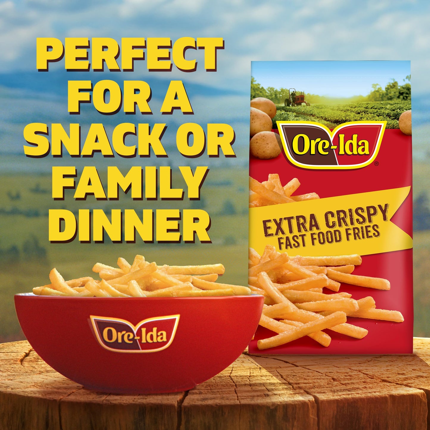Ore-Ida Extra Crispy Fast Food French Fries French Fried Potatoes, 26 oz Bag