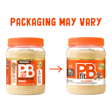PBfit 30 Ounce Classic Peanut Butter Powder, Powdered Peanut Butter Spread From Real Roasted Peanuts, 8g of Protein 8% DV, Glute