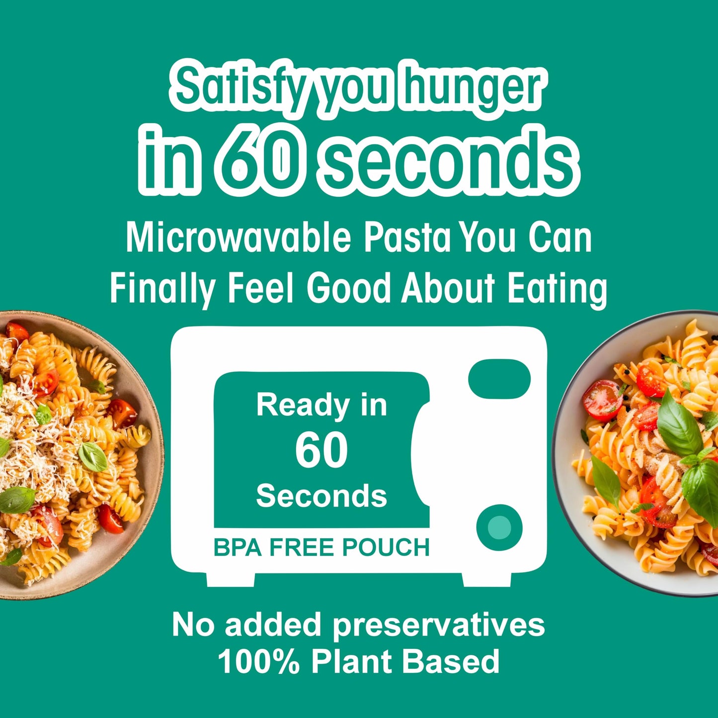 PASTA ZING Microwavable Fusilli Pasta, 100% Italian Duspirit-inspired flavor Wheat, Ready to Eat in 60 Sec, Pack of 7, 7.05 Ounce