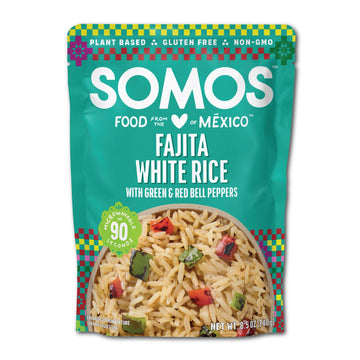 SOMOS Fajita White Rice - Gluten Free, Vegan, Non-GMO - 8.8 oz (Pack of 6)