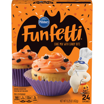 Pillsbury Funfetti Halloween Cake Mix With Candy Bits, 15.25 Ounce