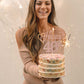 YCTHUNFISH Happy 40th Cake Topper, Black Glitter Number 40, Rose Gold, Bamboo, Birthday Party Decorations