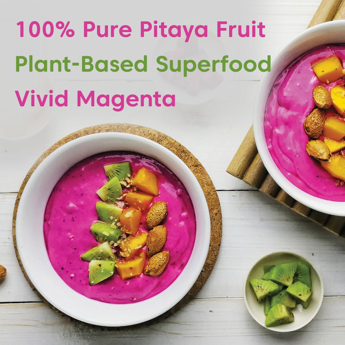 Wilderness Poets, Freeze Dried Dragon Fruit Powder - Pink Pitahaya, Pitaya - 5 Pound (Pack Of 4) - Antioxidant Superfood