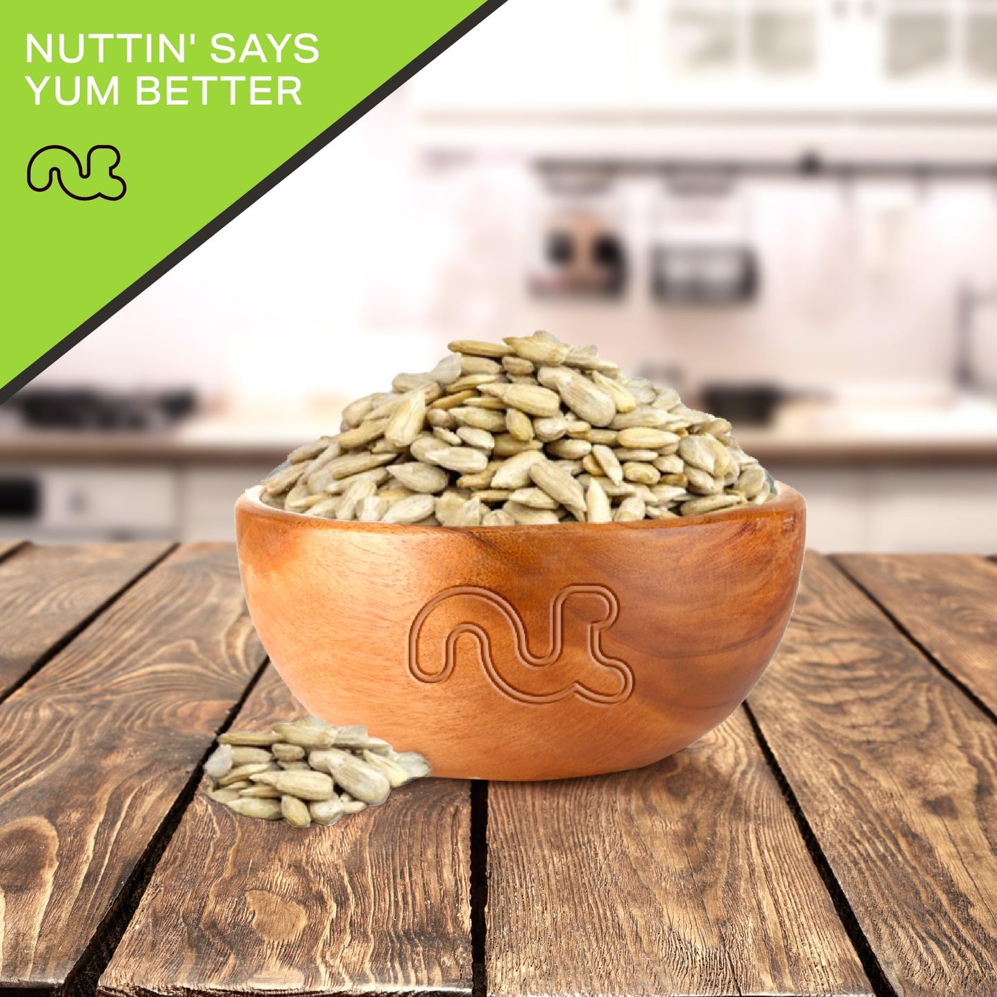 NUT CRAVINGS - Roasted Salted Sunflower Seeds Kernels to eat, No Shell Hulled (32oz - 2 LB) Bulk Nuts Packed Fresh in Resealable