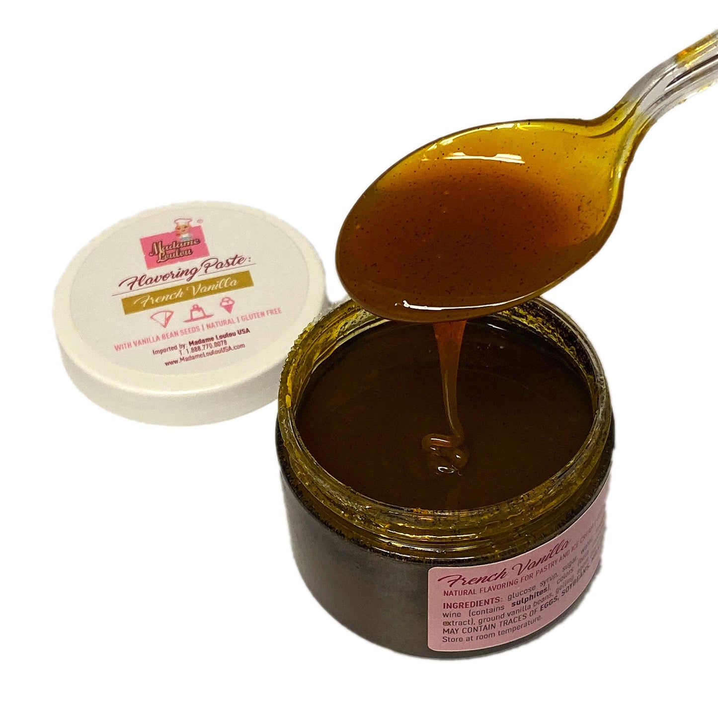 Madame Loulou French Vanilla Bean Paste, 7oz (200g), Pure & Natural Flavoring for Baking and Ice Cream