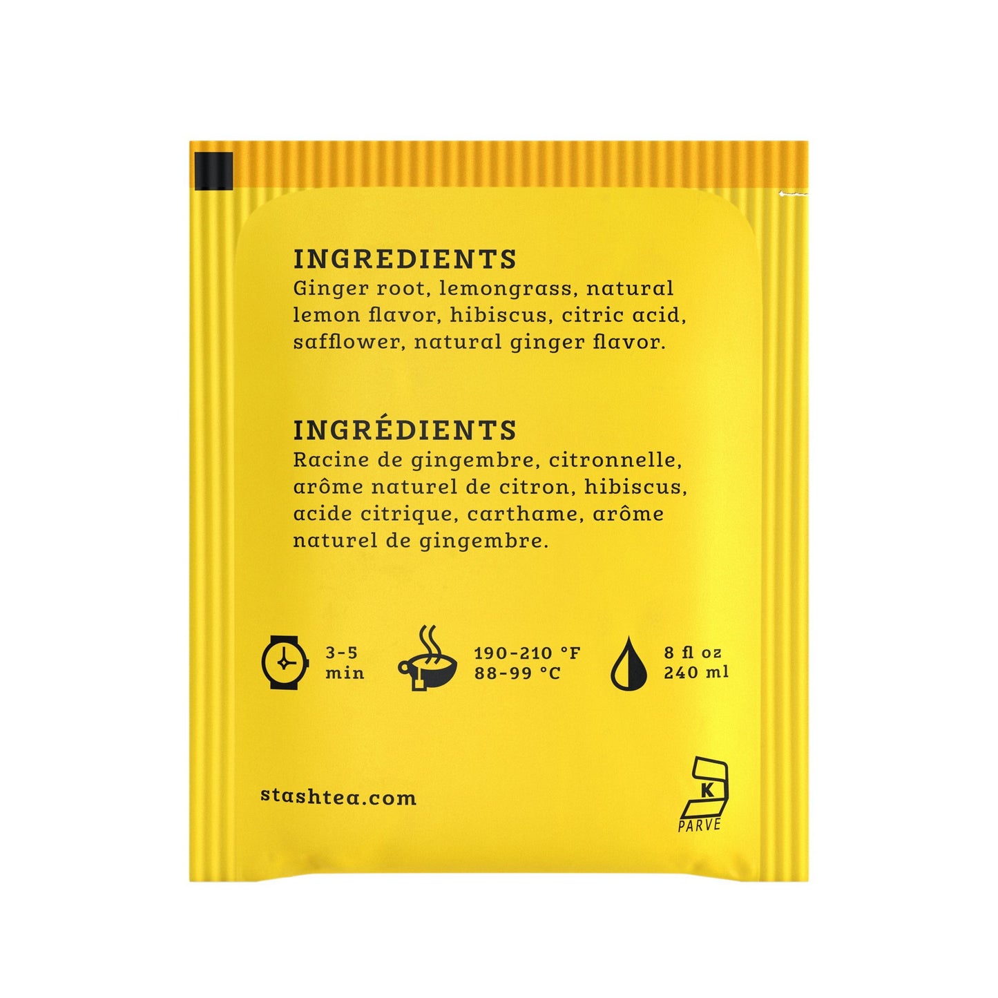 Stash Lemon Ginger Herbal Tea - 30 Bags per Box, 6 Boxes (180 Total Bags)