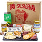 Dan the Sausageman Gourmet Gift Basket - 8 Piece Set with Summer Sausage, Cheese, Mustard, Crackers, Olives, Nuts, and Candy