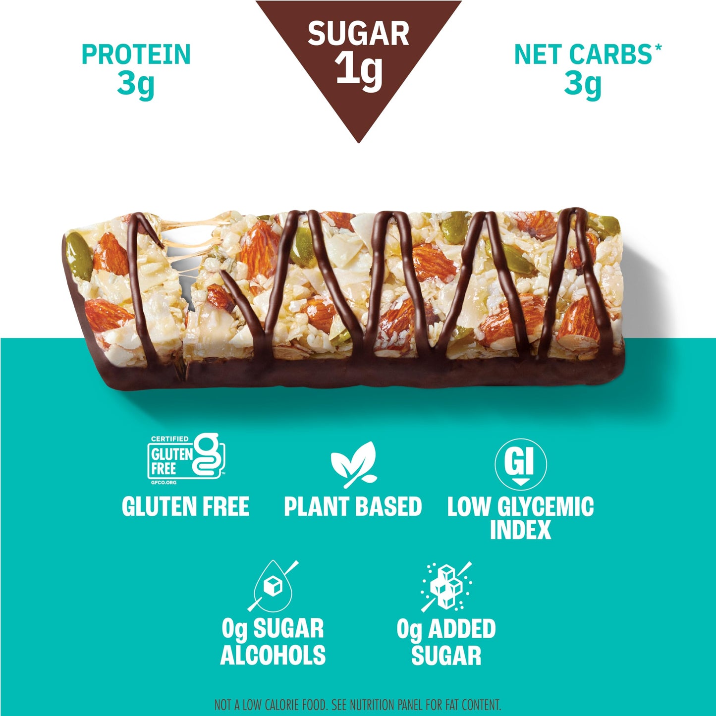 Munk Pack Nut & Seed Bar Coconut Almond Dark Chocolate, 1g Sugar, Low Carb, Gluten Free, 12 Count