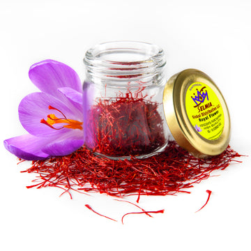 SELMIA, Pure Saffron, All Red Saffron Threads, For Paella, Rice, Desserts, Kabob, Golden Milk, Tea, Risotto, Saffron Beverage, I