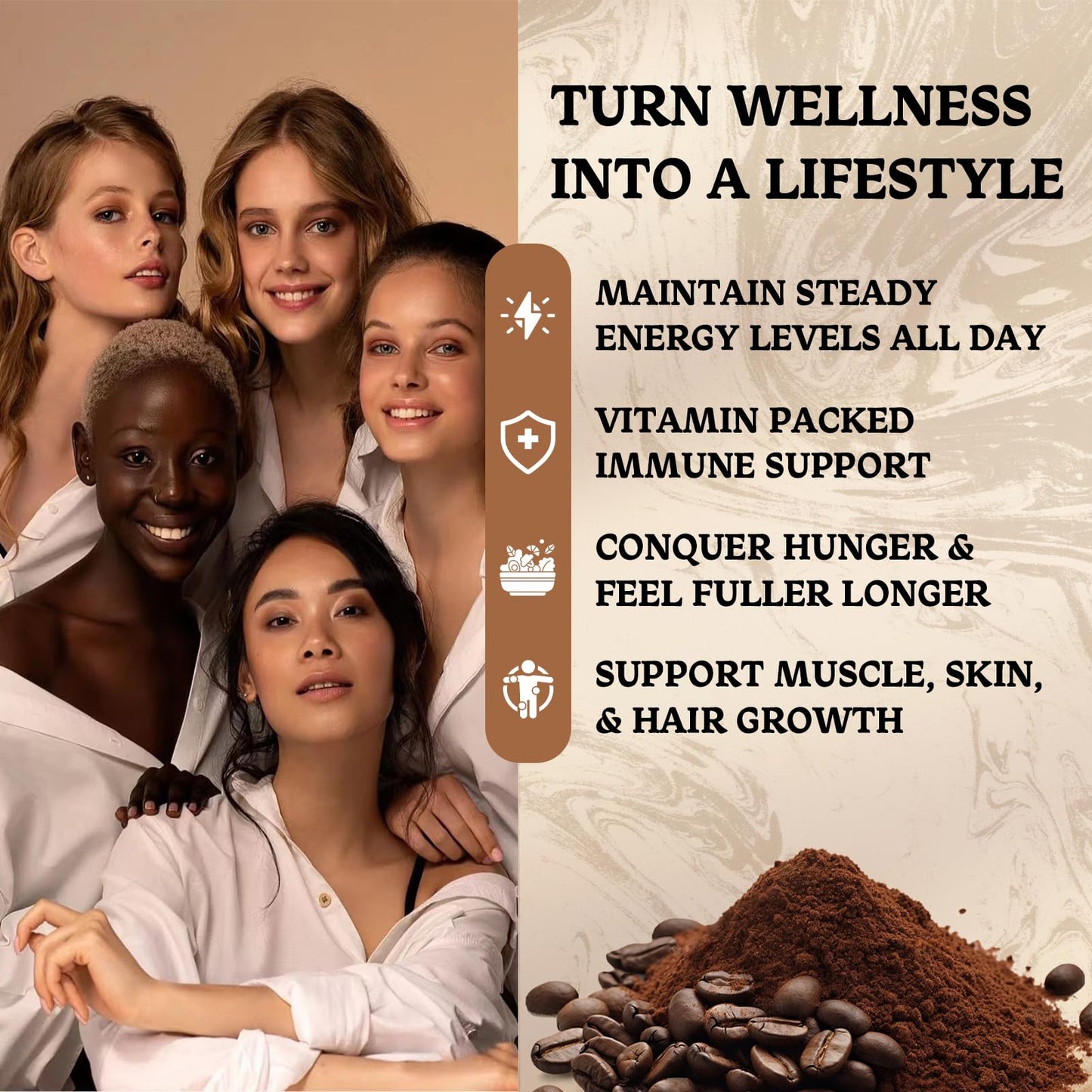Caramel Protein Coffee Powder - enhanced Whey Protein & 100% Natural Cold Brew Coffee - Keto  Low Carb  Zero Sugar  No Artificial Flavors or Sweeteners  10 Servings (1pc)
