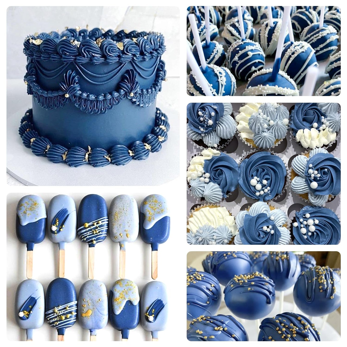 Navy Blue Oil Based Food Coloring For Chocolate, Candy Melts, Donuts, Strawberries, Frosting, Cake, Professional Edible Dye For Baking - 80 Milliliters 2.7 Fl.Oz