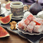 Cerez Pazari Turkish Delight With Mix Of 4 Flavours And Pistachio, Hazelnut And Walnut Assorted Gourmet Lokum (Loukoumi) In Eleg