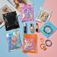 Aictimo 100 Pack Holographic Packaging Resealable Bags For Small Business -5.5 X 7.8 Inch Pouch Bags For Lipgloss Jewelry Cookie