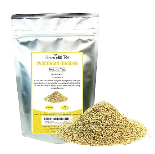 Genuine Wisconsin Ginseng Tea, A Refreshing Favourite Beverage For Athletes - 2 Oz Bag