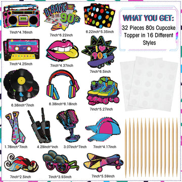 32 Pieces Cupcake Topper Theme Birthday Party Decorations For Adults Party Decorations Totally Party Supplies Diy Dessert Cupcak