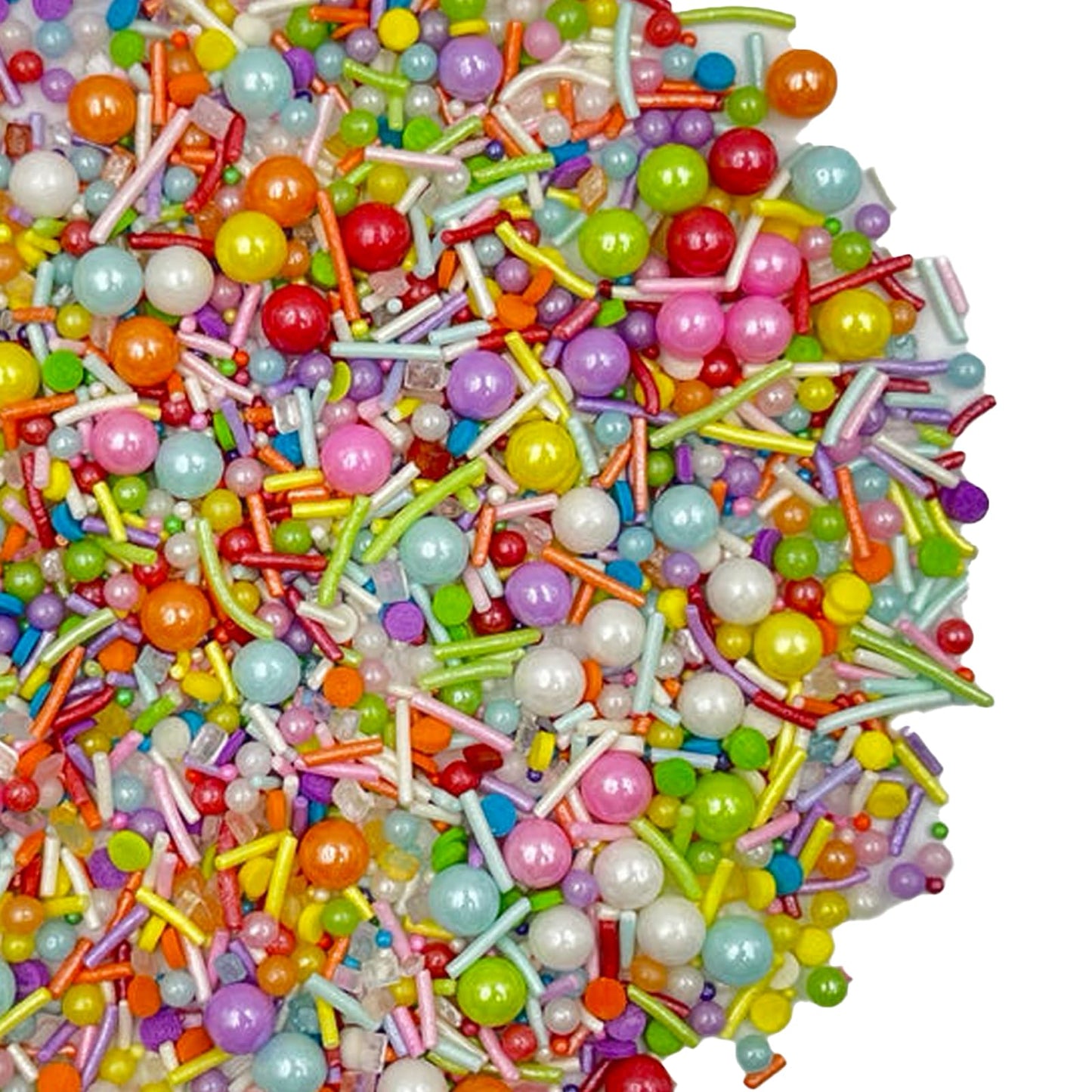 Sentovac Rainbow Sprinkles Edible Pearl Jimmies Confetti Mix Sugar Sprinkles For Cake Decorating Cake Topper Cupcake Cookie Baki