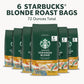 Starbucks Blonde Roast Whole Bean Coffee, Veranda Blend, 100% Arabica, 12 oz (Pack of 6)