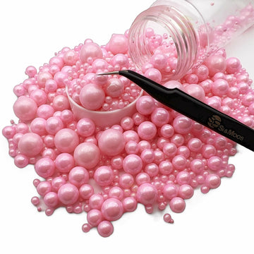 Pink Edible Pearls For Cake Decorating 5.1 Oz | Pink Cake Pearls | Edible Sugar Pearls | Edible Cake Decorations | Pink Pearl Sp