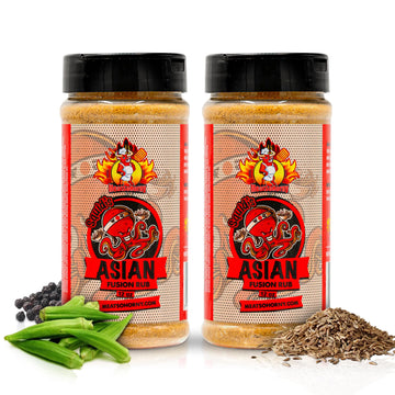 MeatSoHorny Asian Fusion Rub Seasoning, No Added Gluten BBQ Spice Blend for Chicken, Steak, Beef, Turkey, Vegetables, Pork, Low 