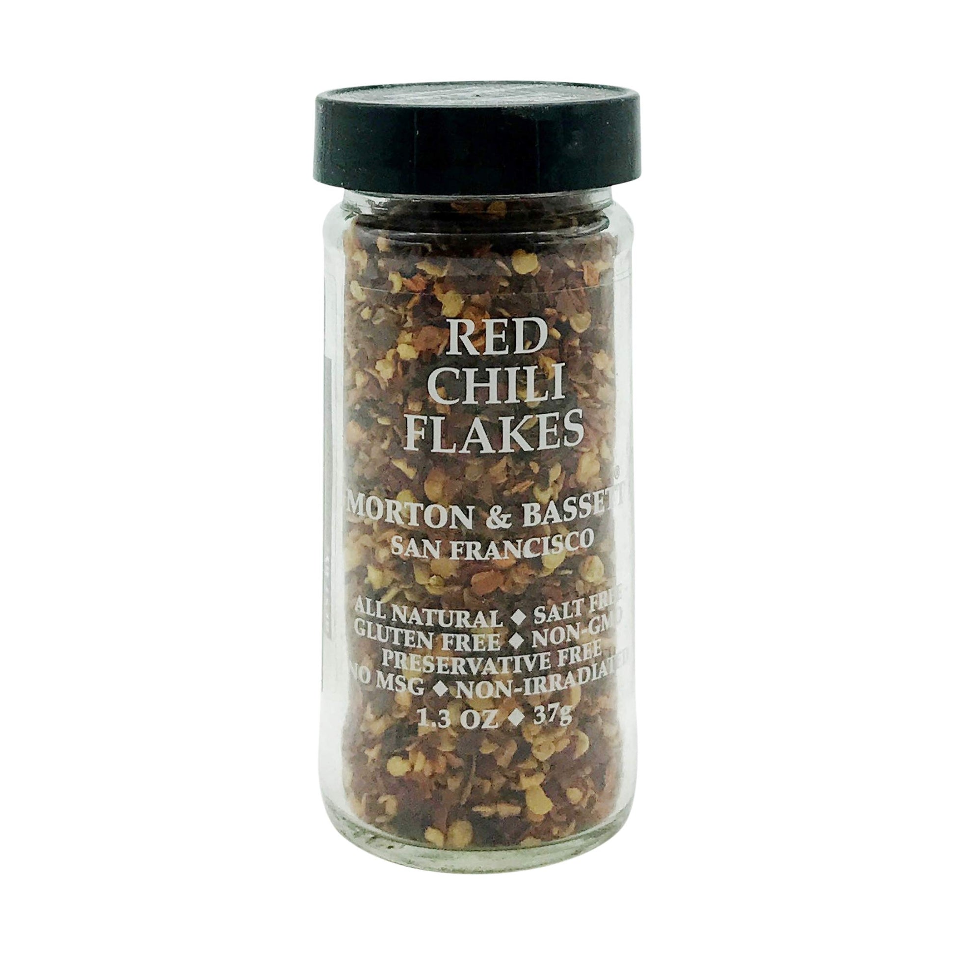 Morton & Bassett Crushed Red Chili Flakes Spice, Salt-Free, Non-GMO, 1.3oz