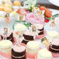 ZHUOWEISM Fairy Cupcake Toppers, 40 PCS Double-Sided Mushroom House & Angel Design, Paper, for Baby Showers & Birthday Parties
